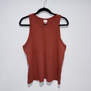 A NEW DAY Ribbed Tank Top Rust Orange Sleeveless Racerback Women's XXL